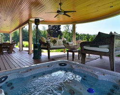 Covered Hot Tub - Country homes for sale and luxury real estate including horse farms and property in the Caledon and King City areas near Toronto